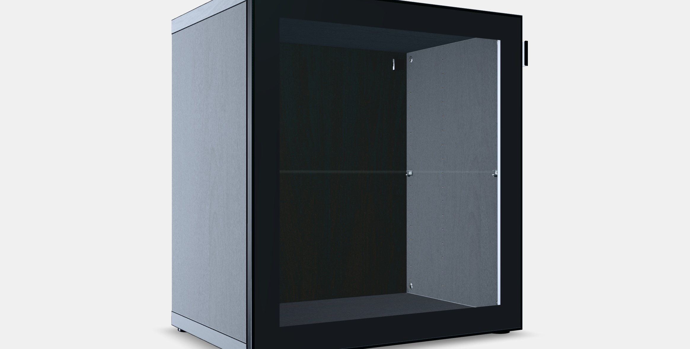 BESTA Shelf unit with glass door 8 Low-poly 3D model_9