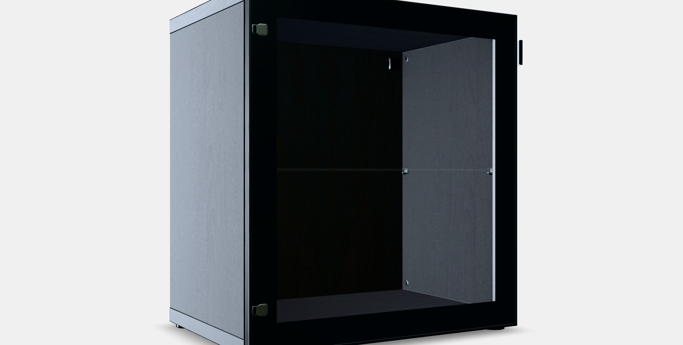 BESTA Shelf unit with glass door 9 Low-poly 3D model_8