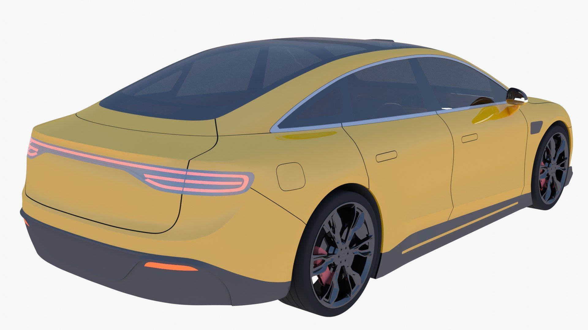 Future semitruck and Luxeed S7 car 3D Model Collection_10