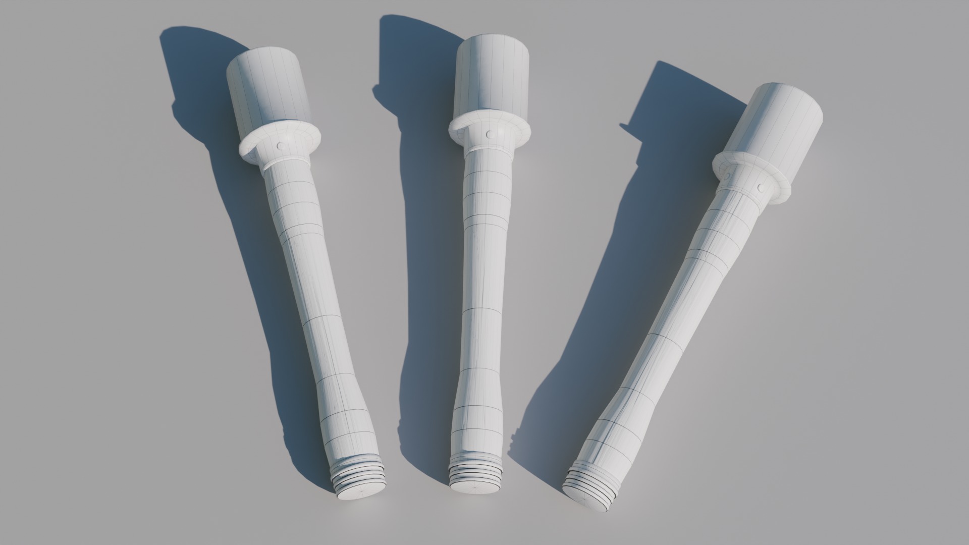 Stielhandgranate Low-poly 3D model_1