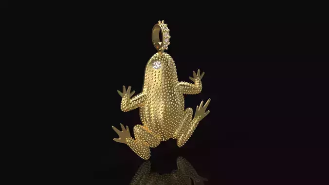 Model 326 Frog Diamond Pendant