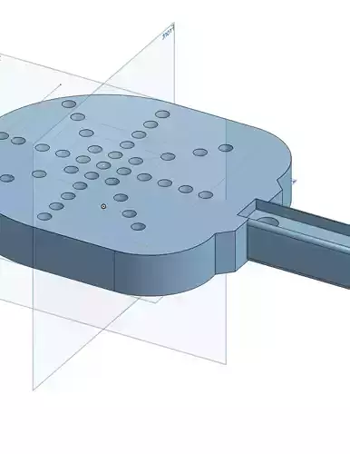 Ping pong paddle with disconnecting handle 3D print model
