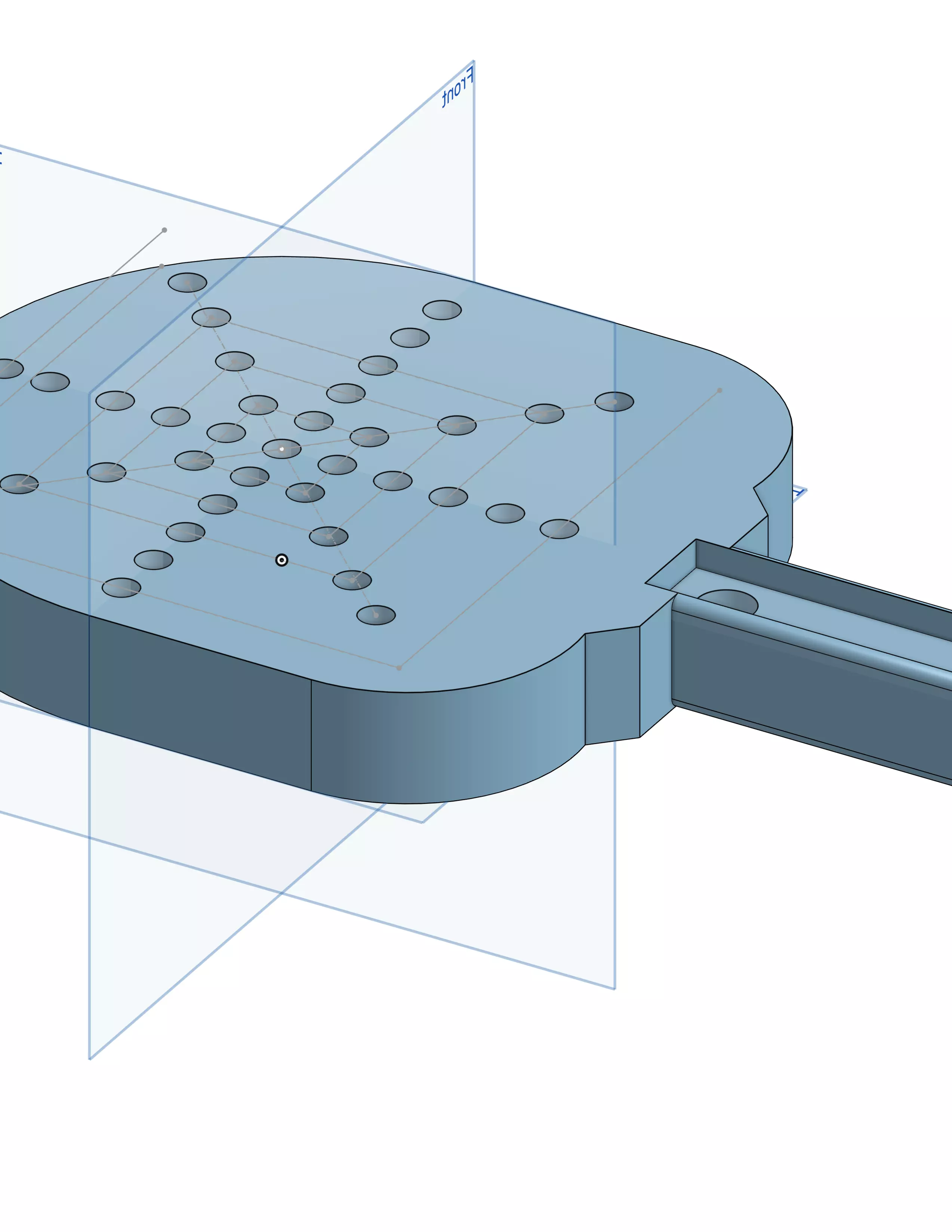 Ping pong paddle with disconnecting handle 3D print model_0