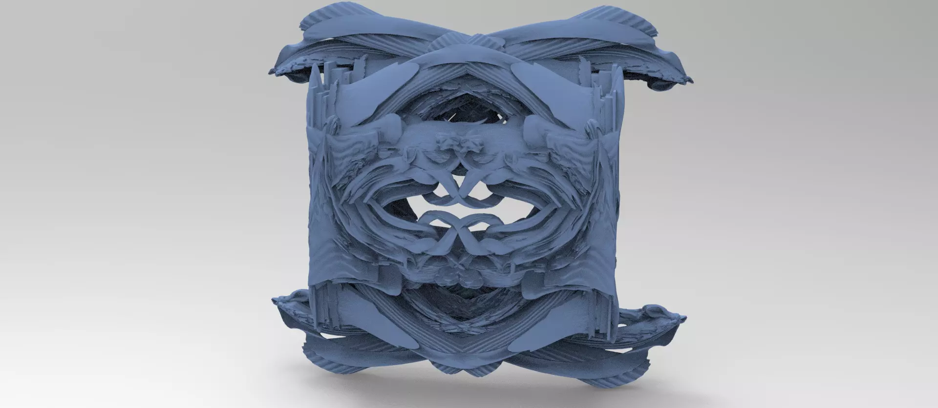 SeaShip stone crest with Egyptian statue 3  3D model_0