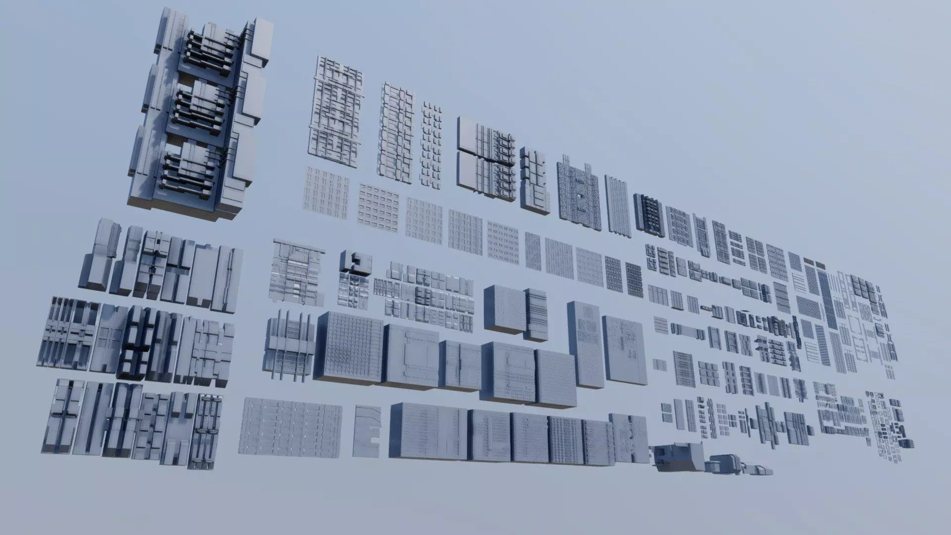 facades set 1 3D model