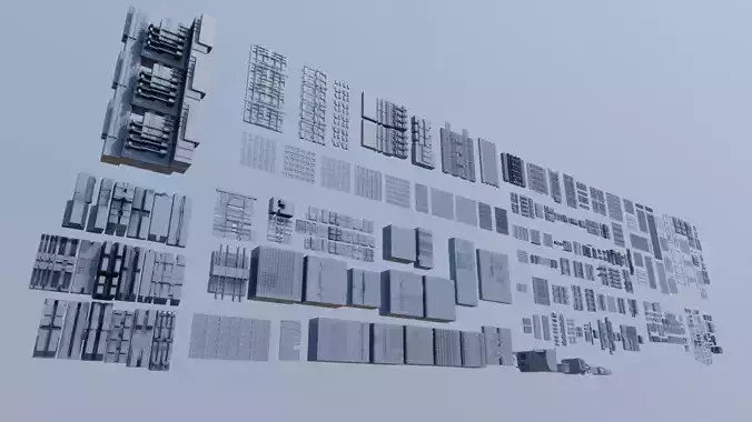 facades set 1 3D model