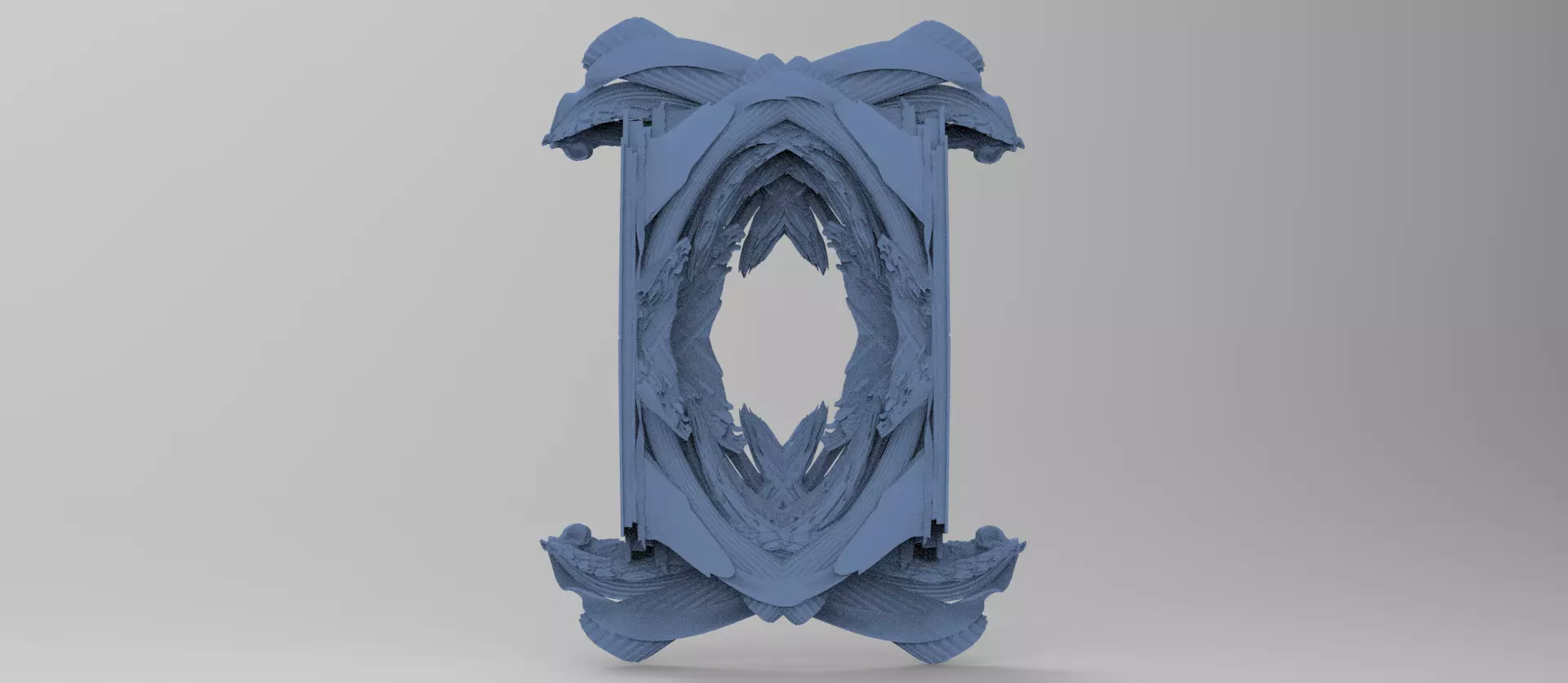 Baroque Gilded Drake frame 3 3D model_0