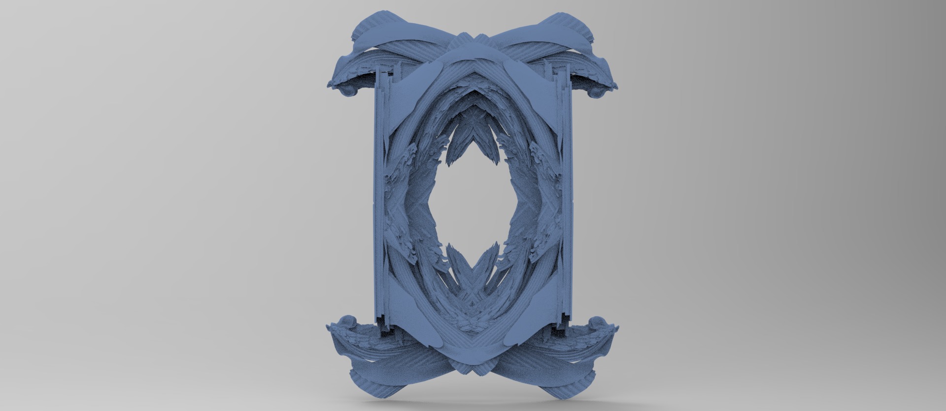 Baroque Gilded Drake frame 3 3D model_1