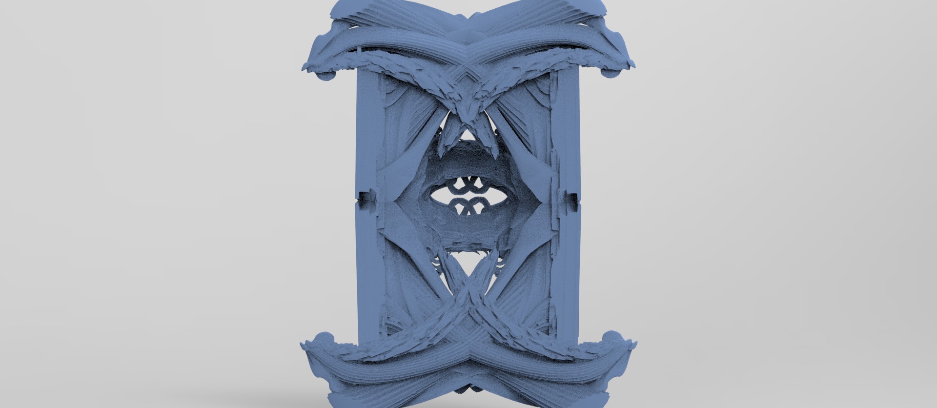 Baroque Gilded Drake Crest wall 3D model_1