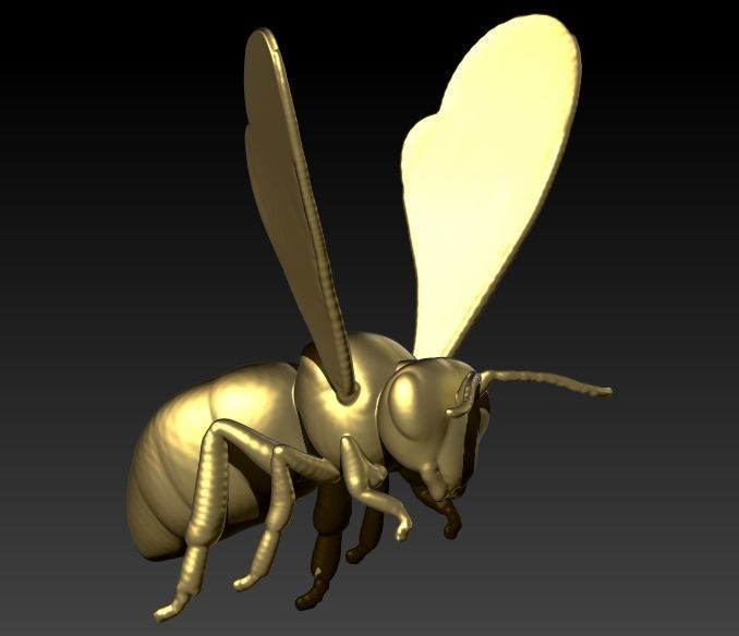 Bee Pendant charm necklace 3D print model_8