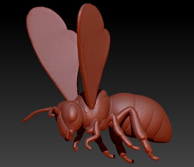 Bee Pendant charm necklace 3D print model_11