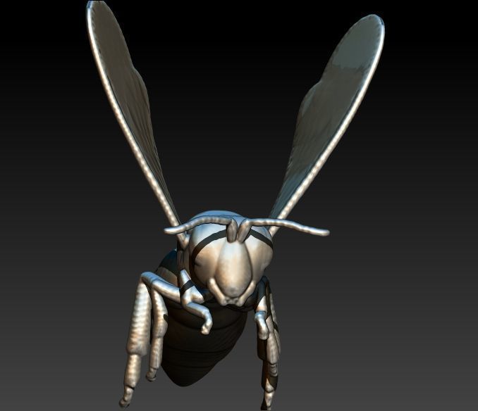 Bee Pendant charm necklace 3D print model_7