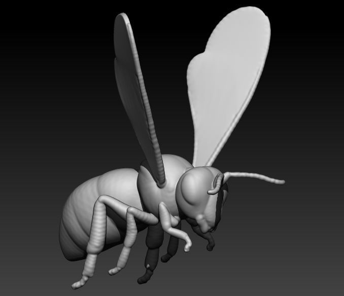 Bee Pendant charm necklace 3D print model_7