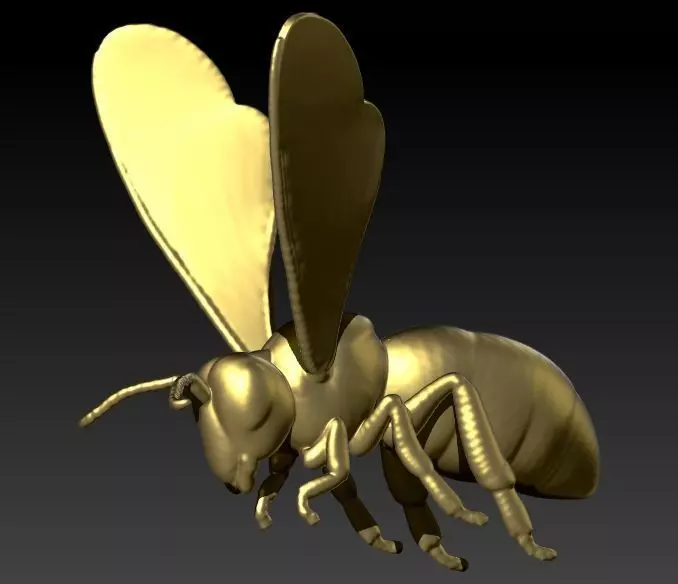 Bee Pendant charm necklace 3D print model_0