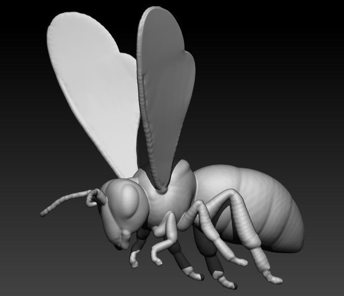 Bee Pendant charm necklace 3D print model_6