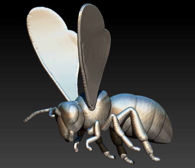 Bee Pendant charm necklace 3D print model_9