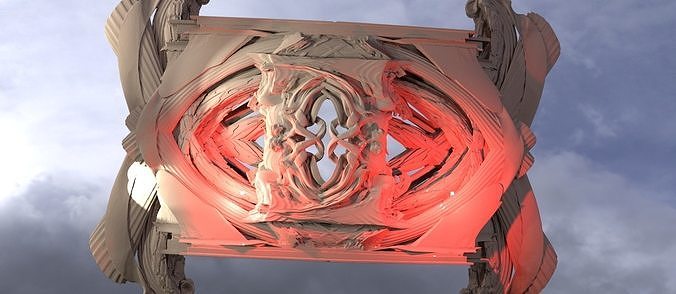 Baroque Gilded Drake Crest 3  3D model