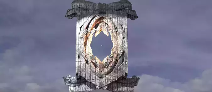 Baroque Gilded Angel Crested wall