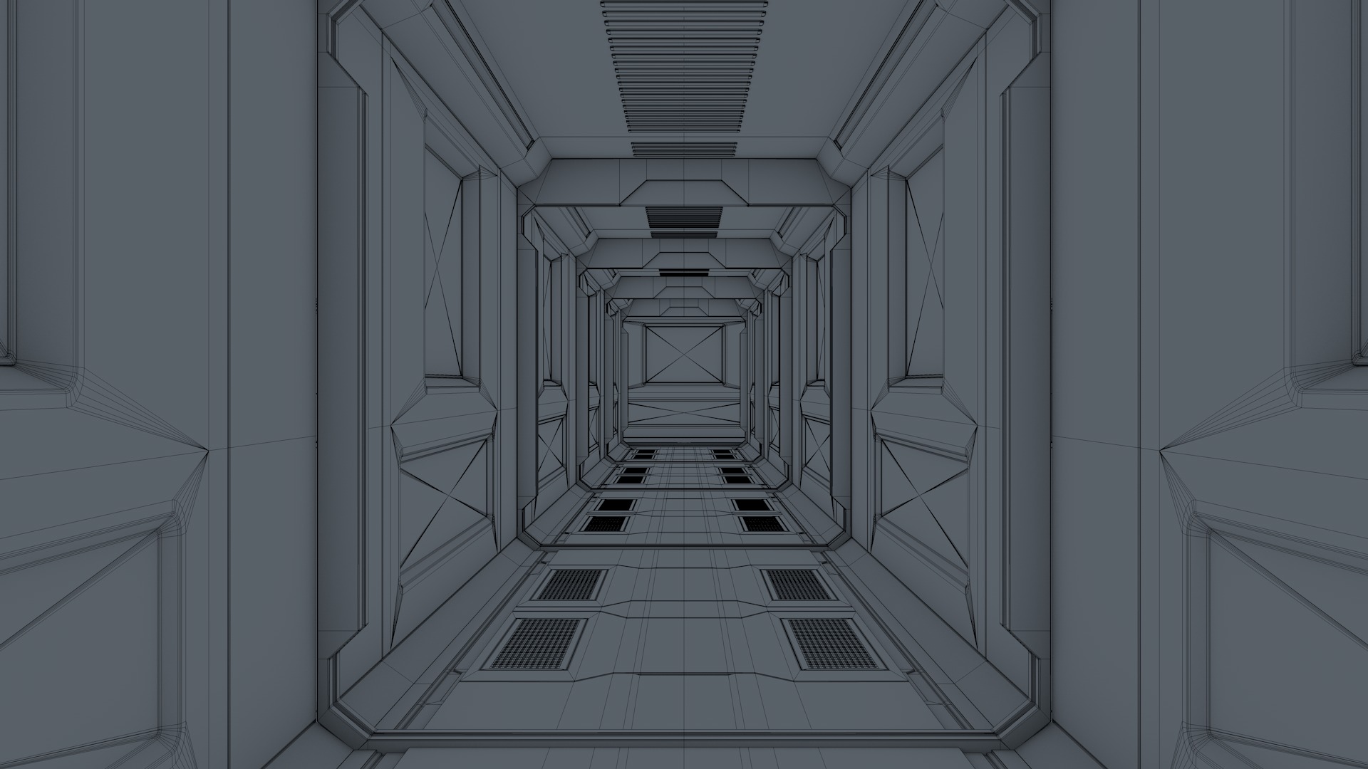 Sci Fi Corridor 3D model_8