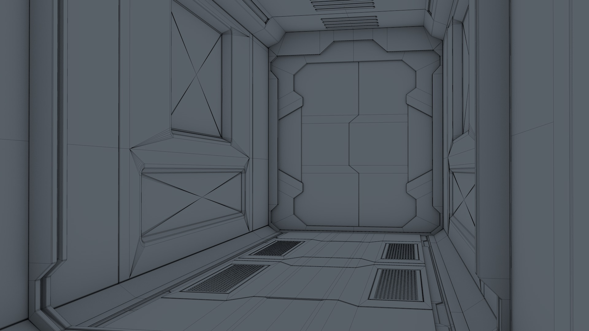 Sci Fi Corridor 3D model_12