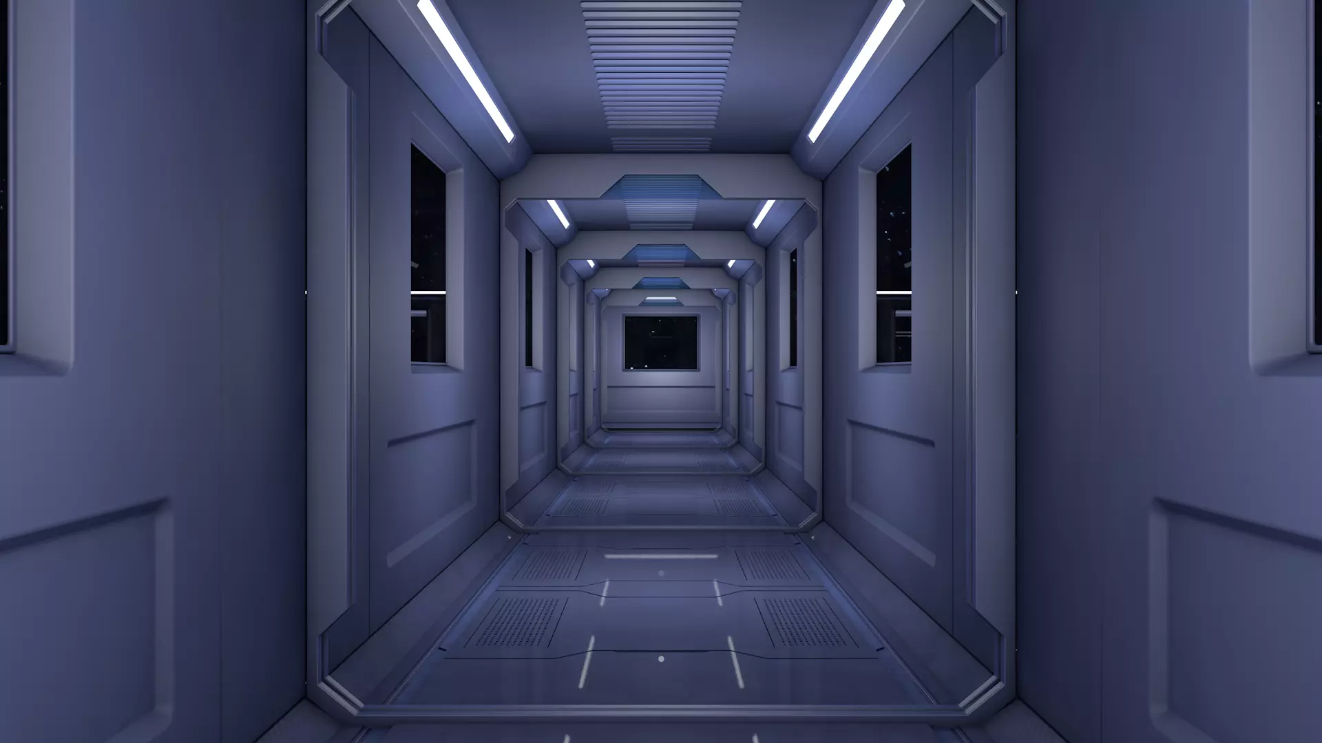 Sci Fi Corridor 3D model_0
