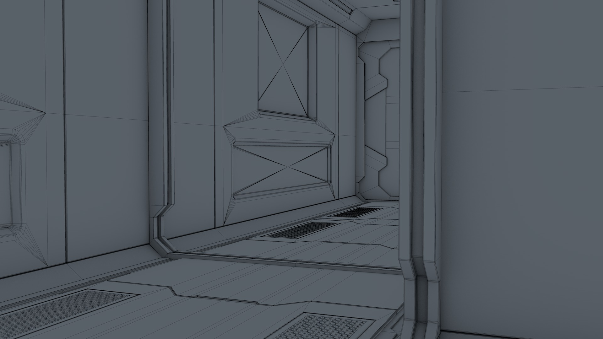 Sci Fi Corridor 3D model_13