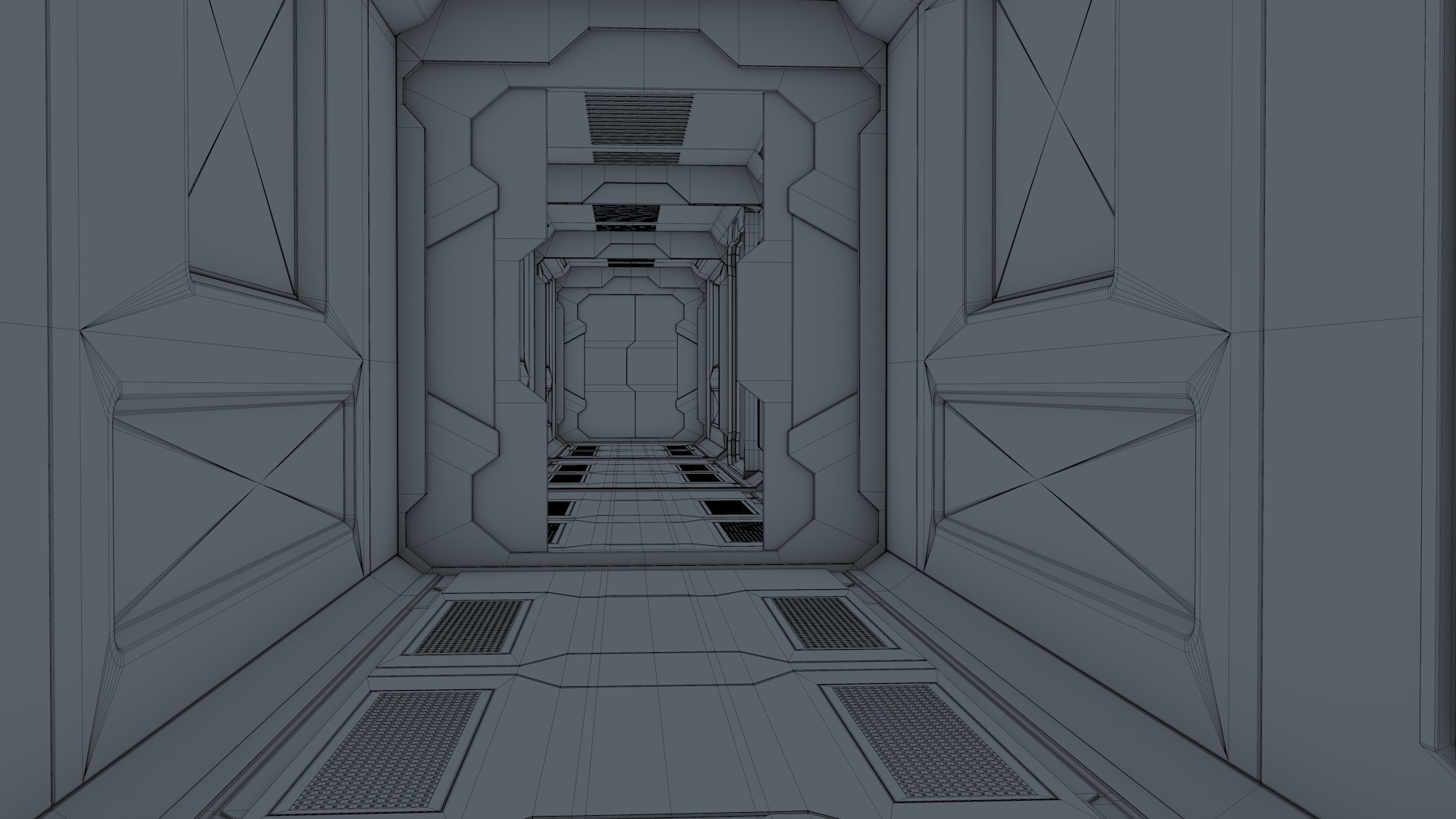 Sci Fi Corridor 3D model_14