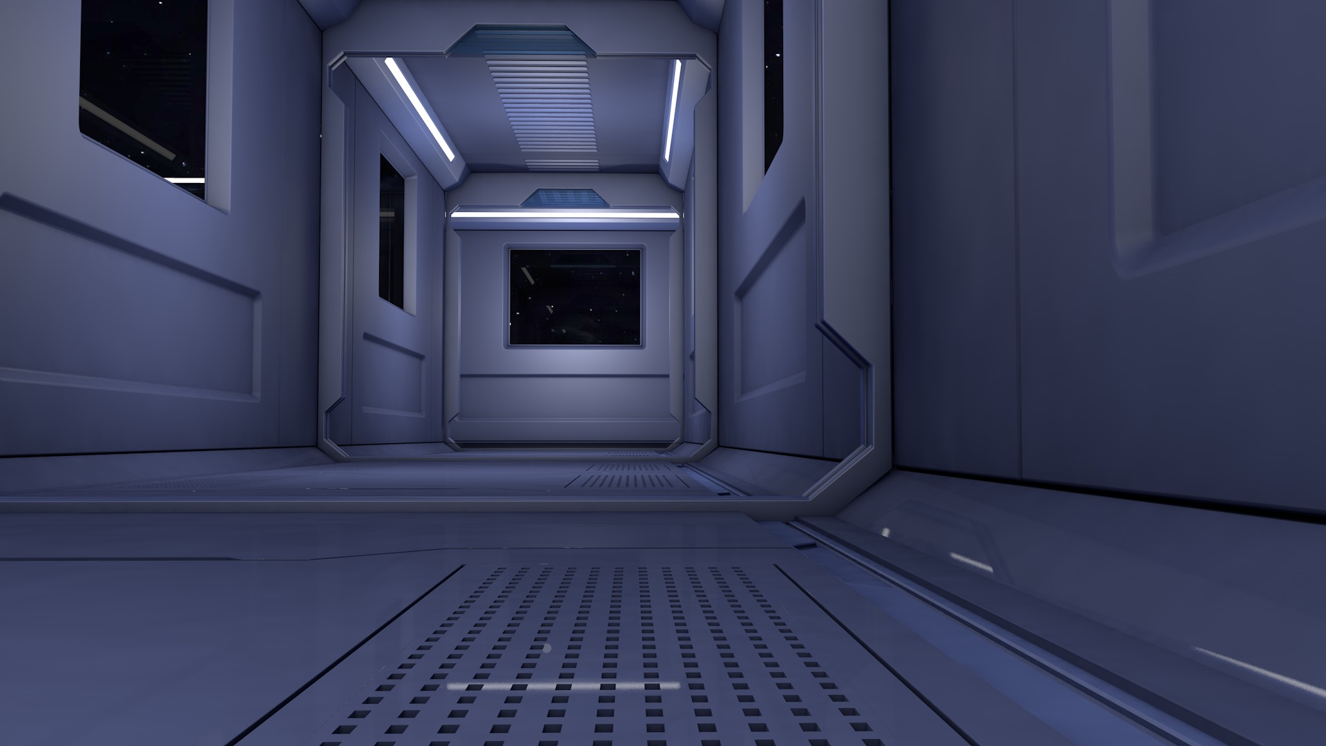 Sci Fi Corridor 3D model_3