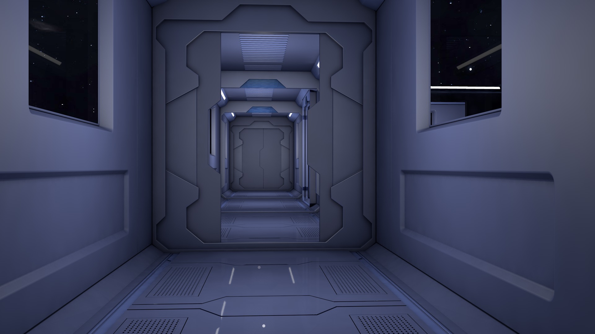 Sci Fi Corridor 3D model_7