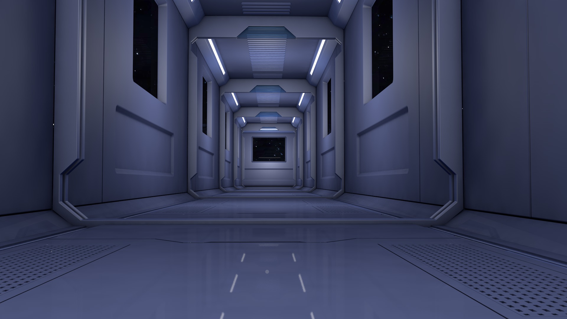 Sci Fi Corridor 3D model_4