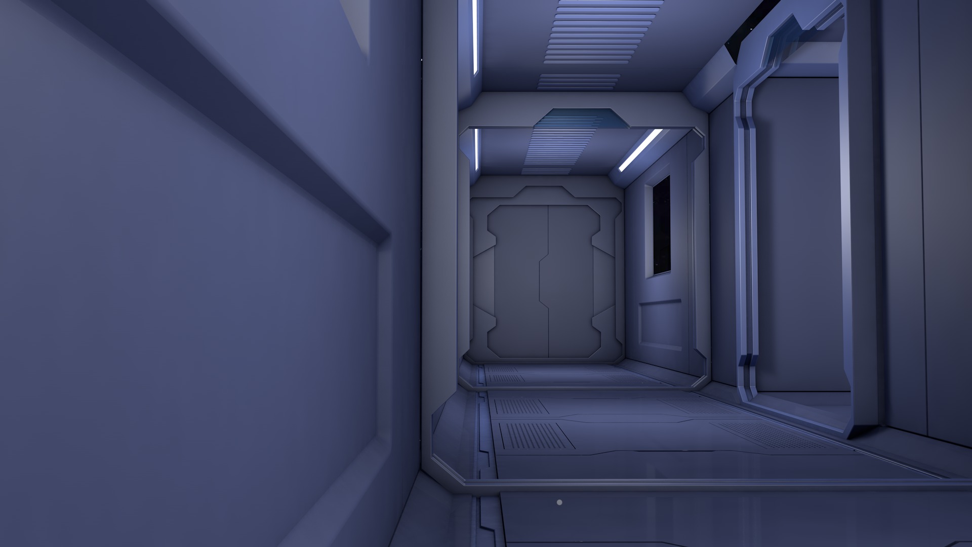 Sci Fi Corridor 3D model_5