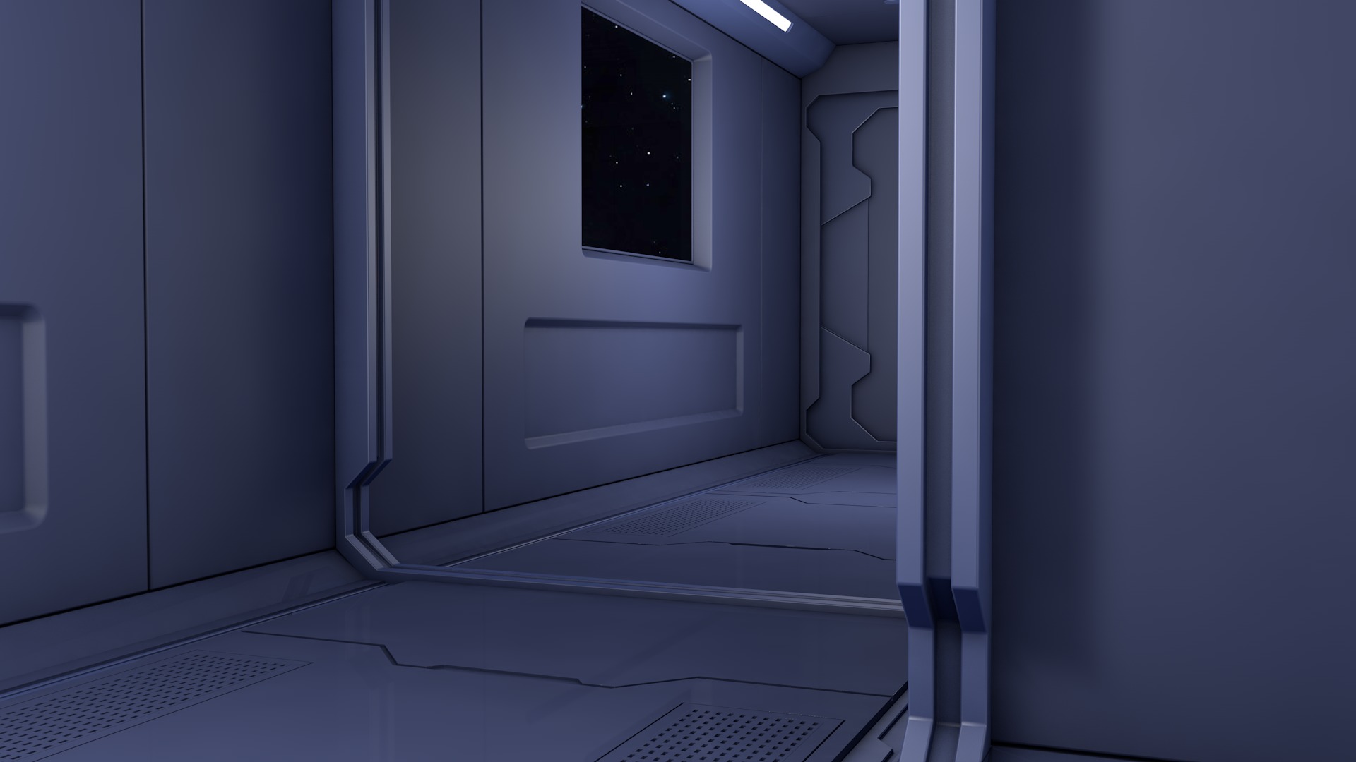 Sci Fi Corridor 3D model_6