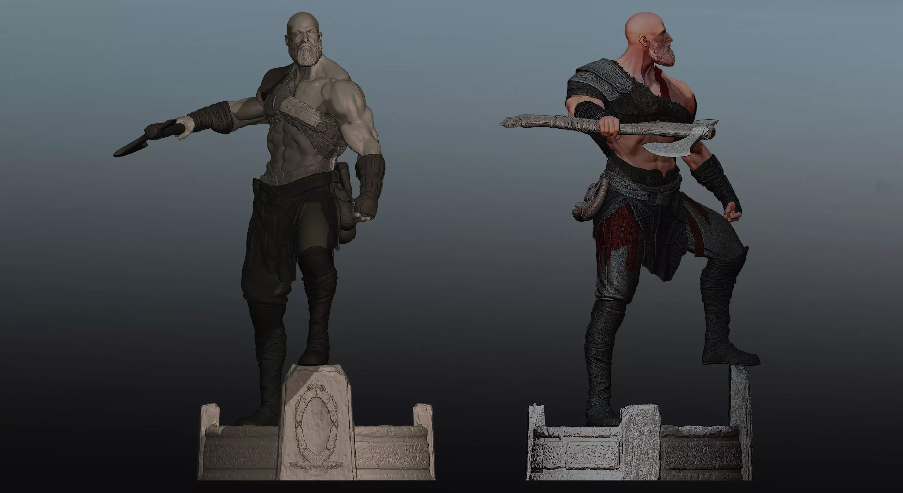 Kratos God of War 3D print model
