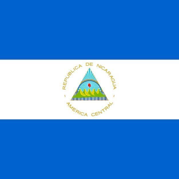 Nicaragua flag medal Badge 3D model_21