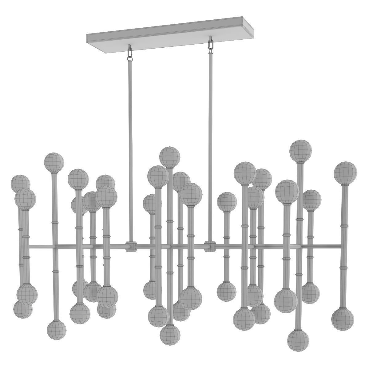 Rectangle Chandelier 3D model_2