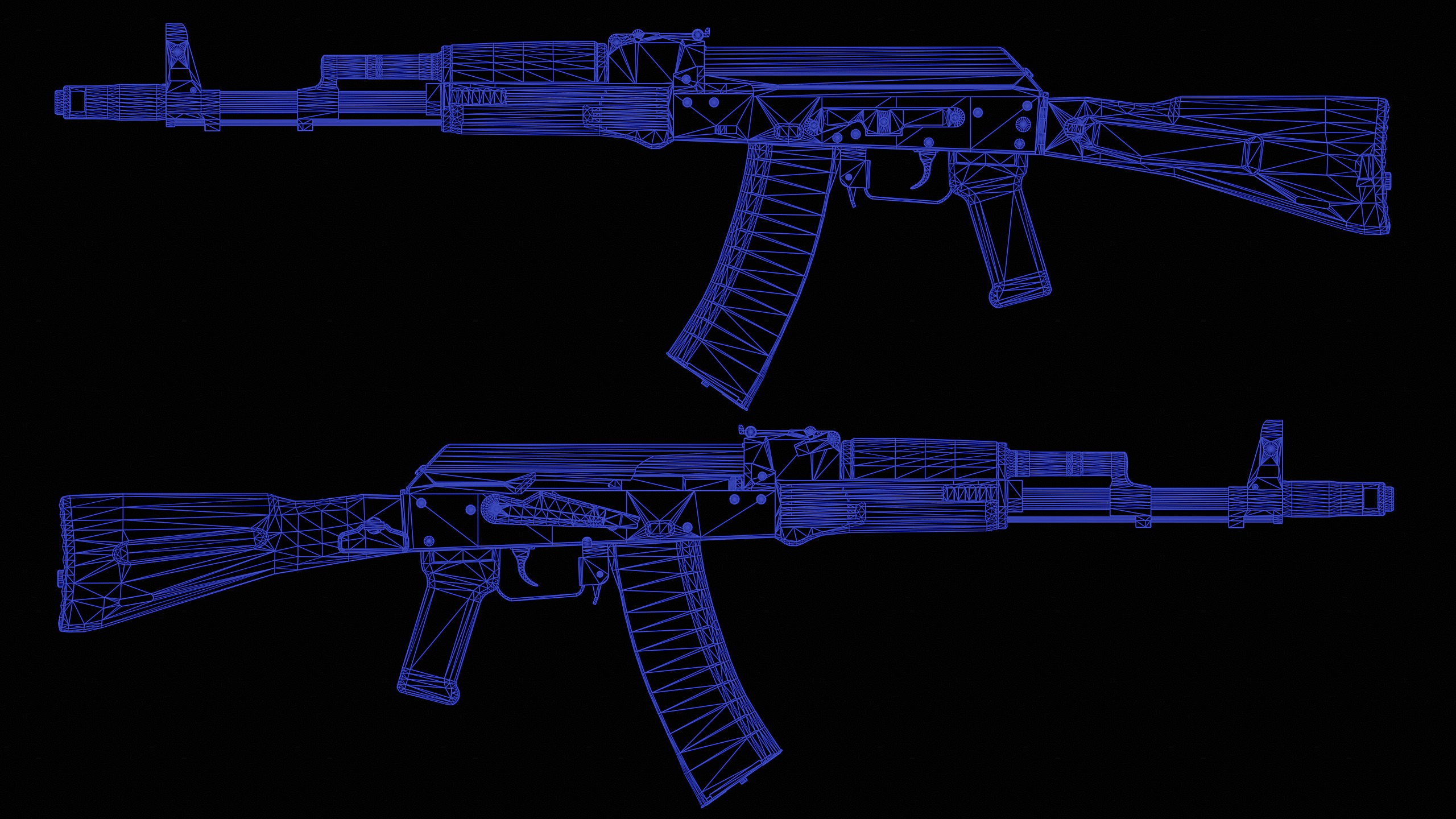 AK-74M assault rifle Low-poly 3D model_13