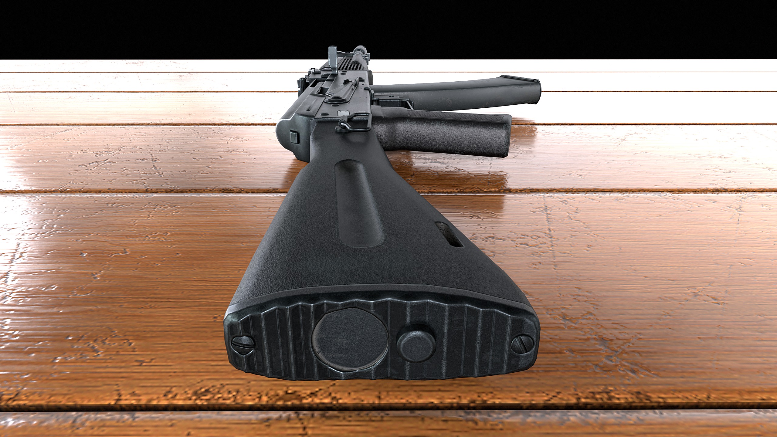 AK-74M assault rifle Low-poly 3D model_9