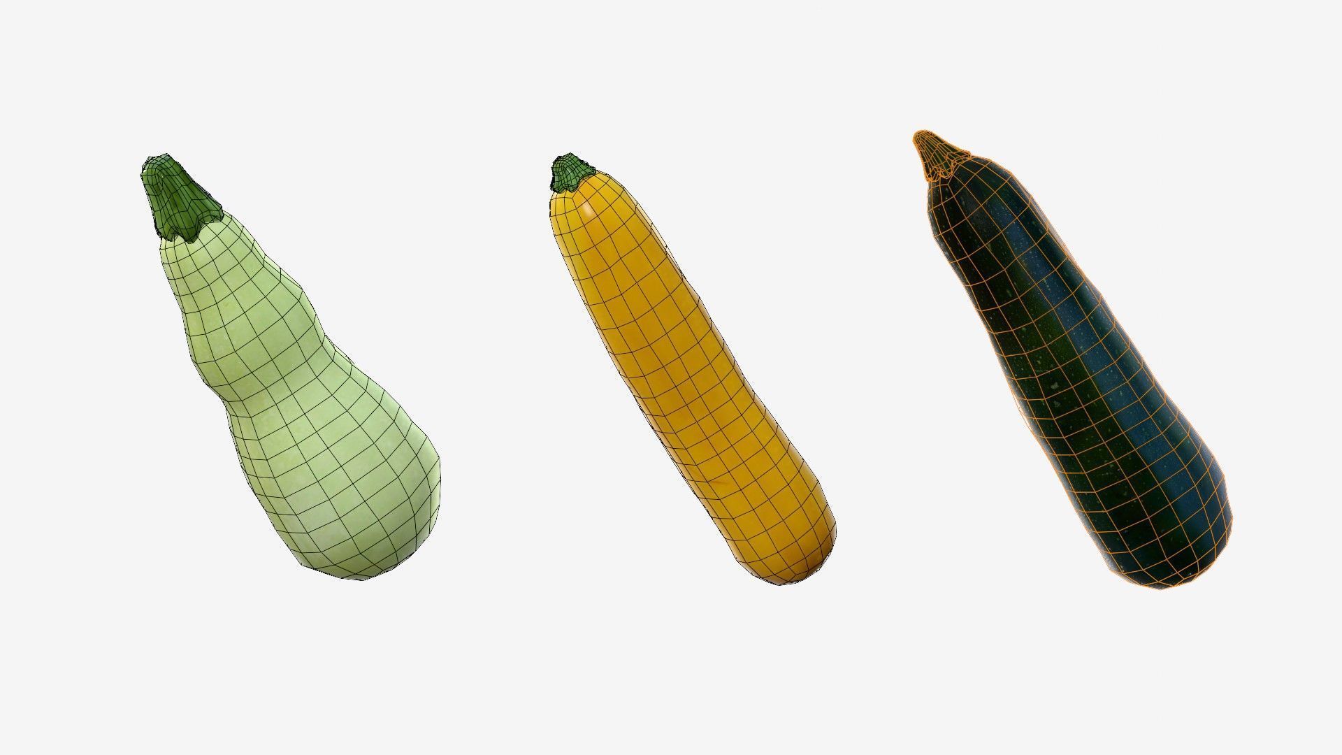 Squash Long Low-poly 3D model_26