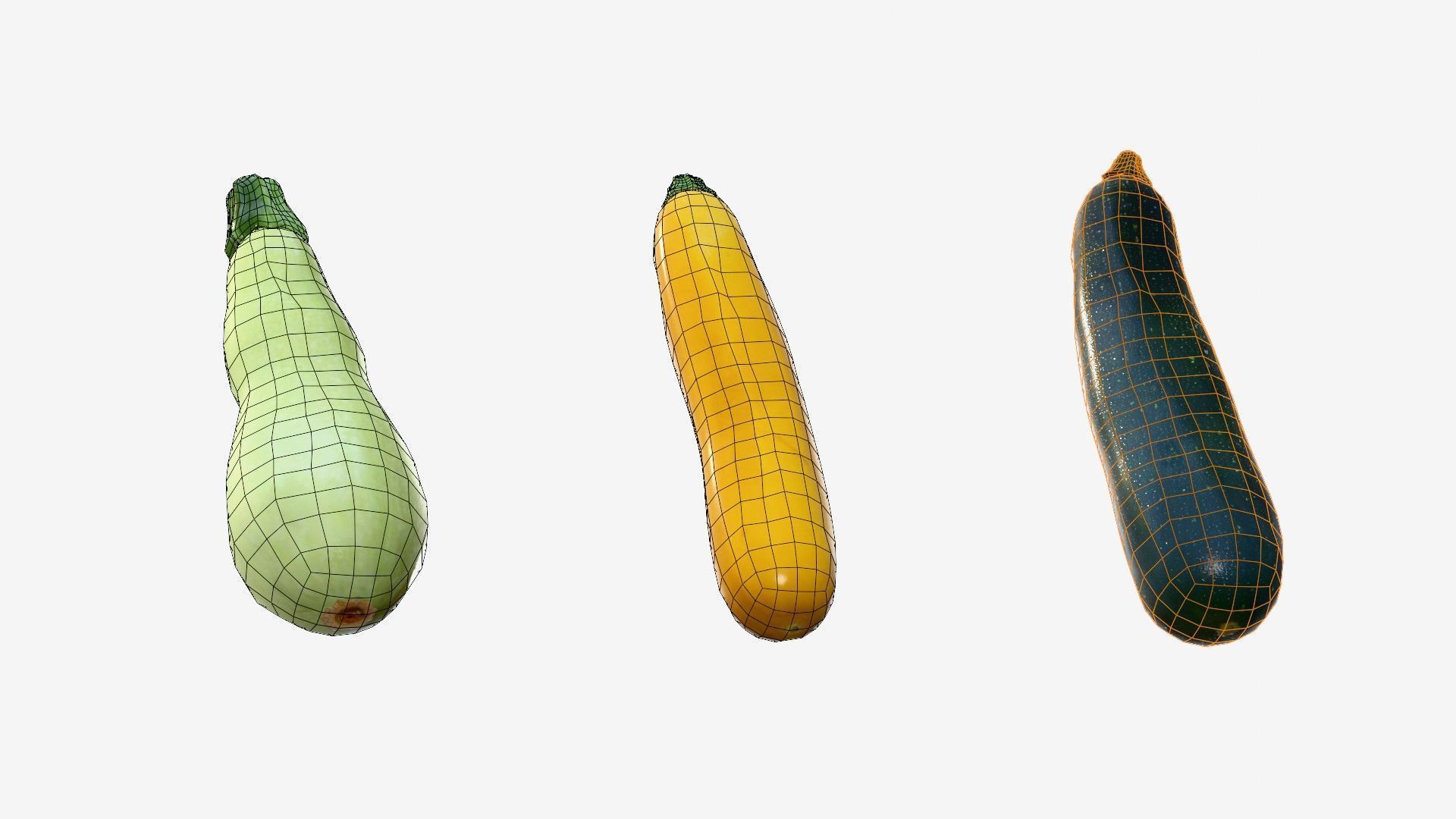 Squash Long Low-poly 3D model_33