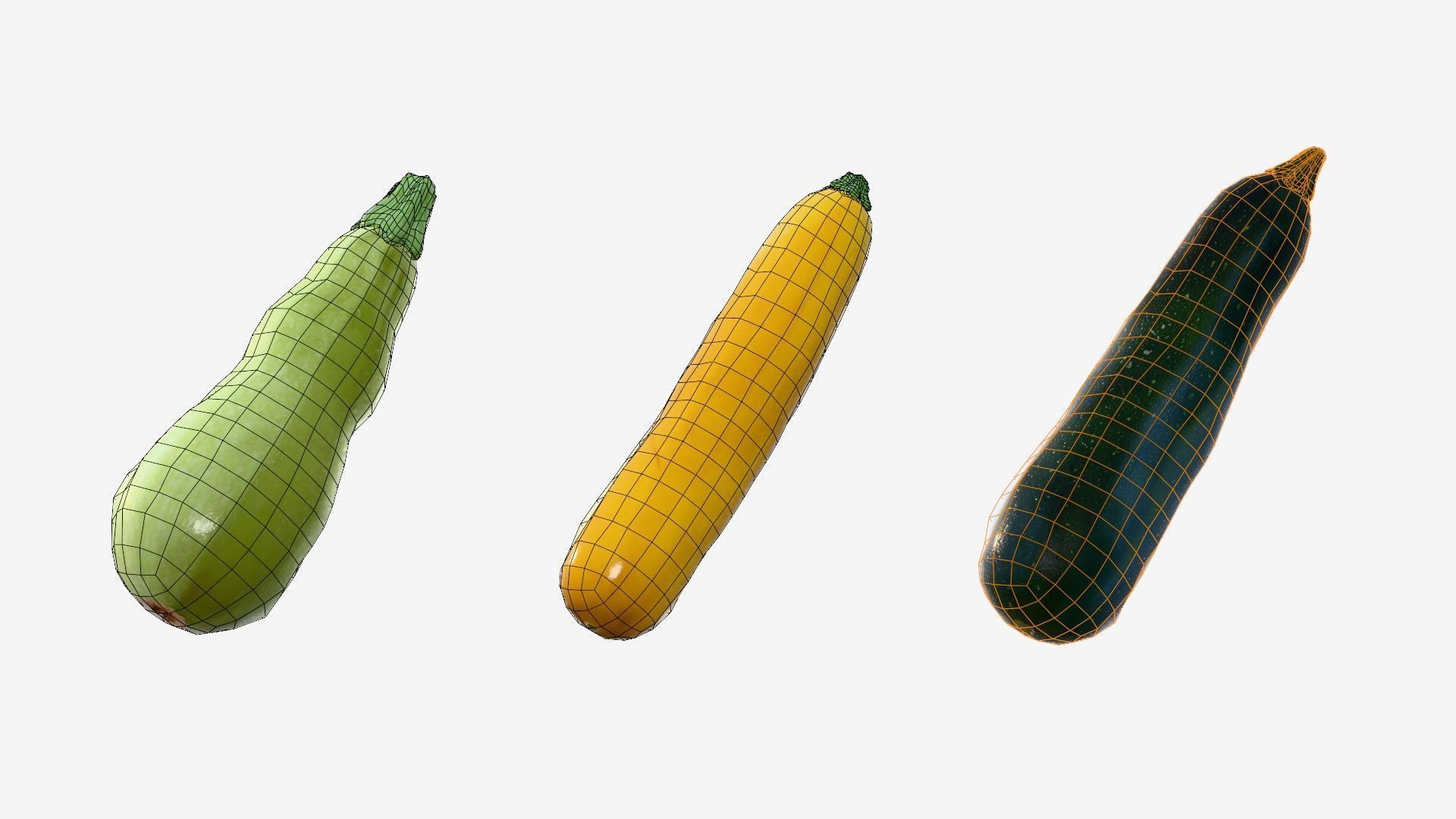 Squash Long Low-poly 3D model_35