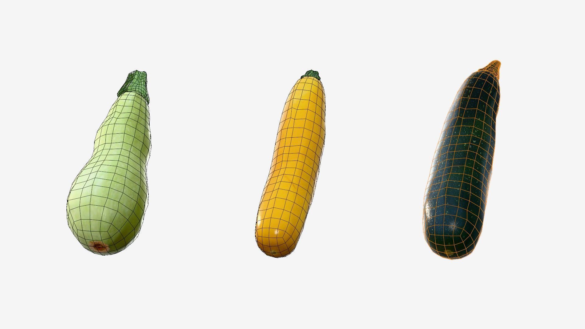 Squash Long Low-poly 3D model_32