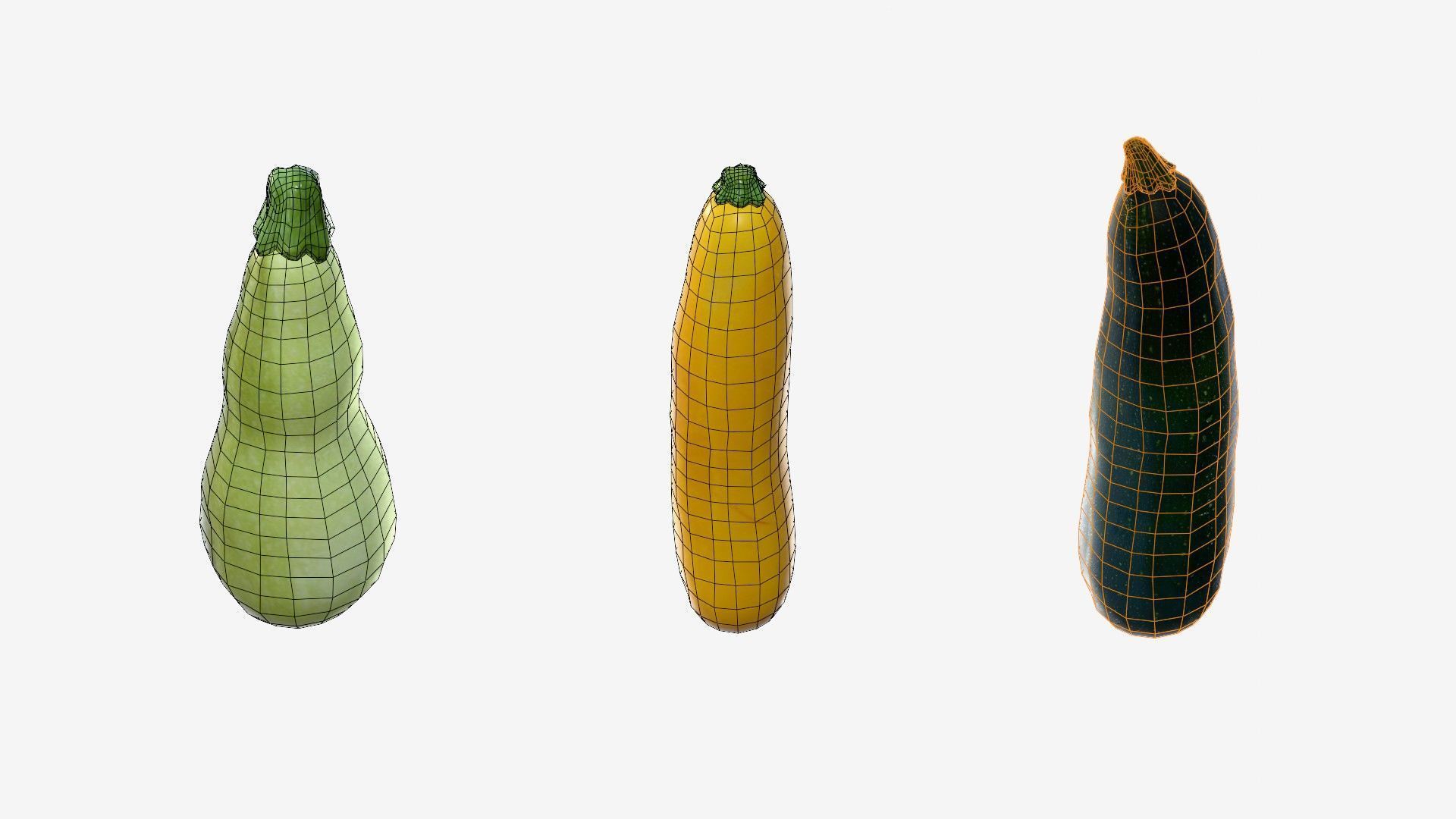 Squash Long Low-poly 3D model_23