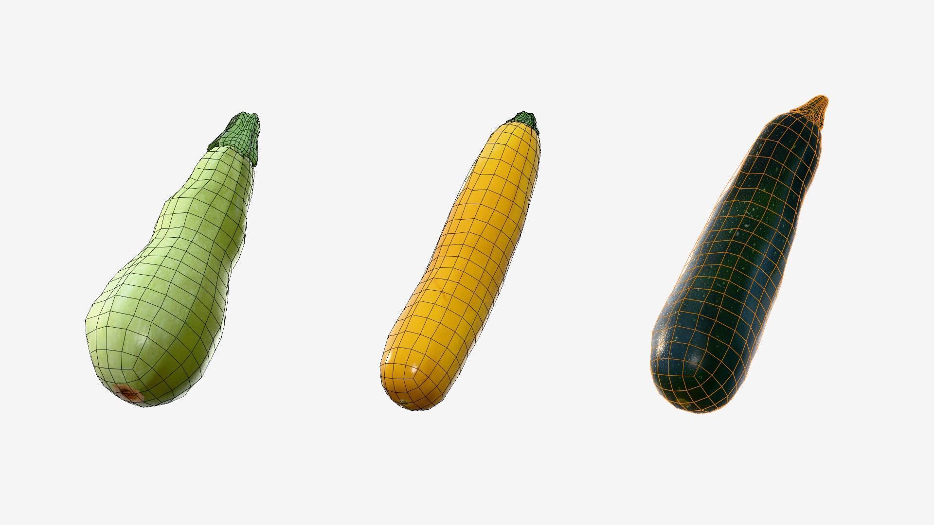 Squash Long Low-poly 3D model_34