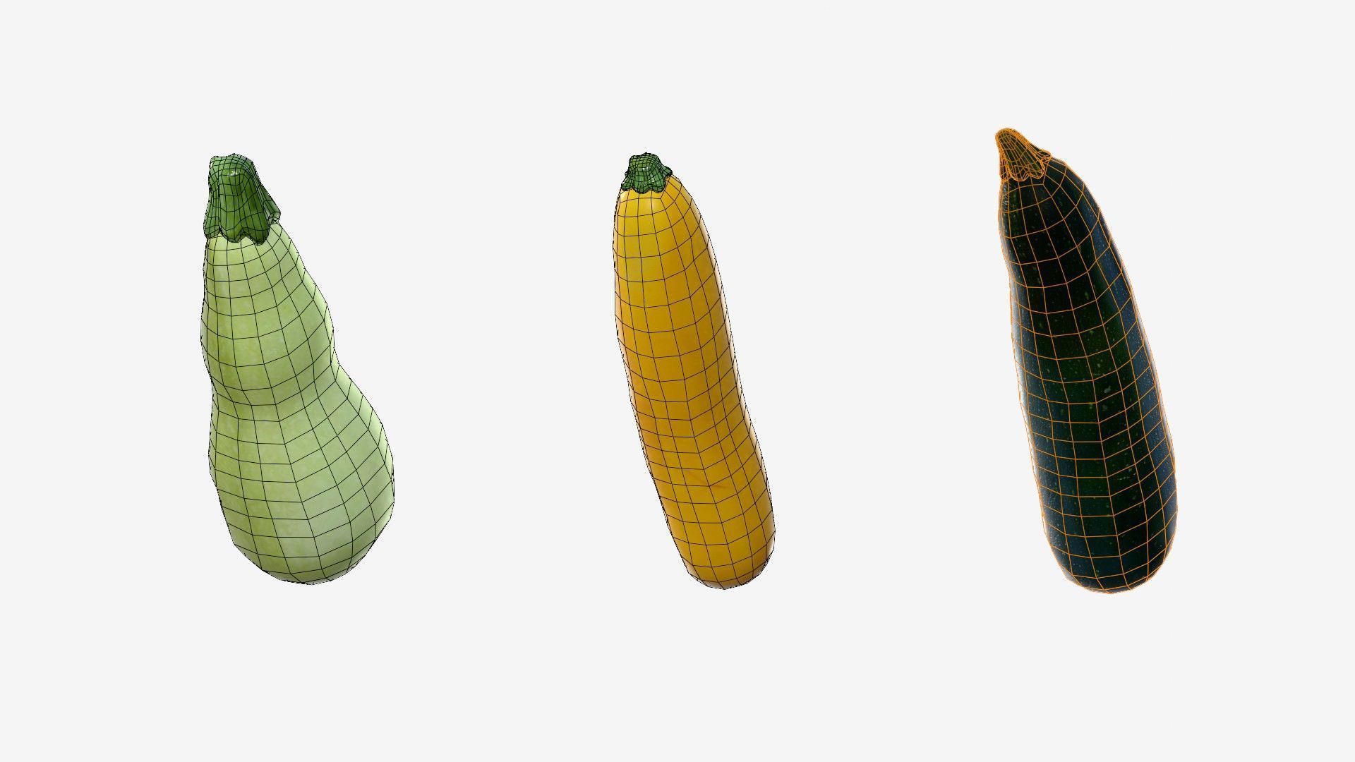 Squash Long Low-poly 3D model_24