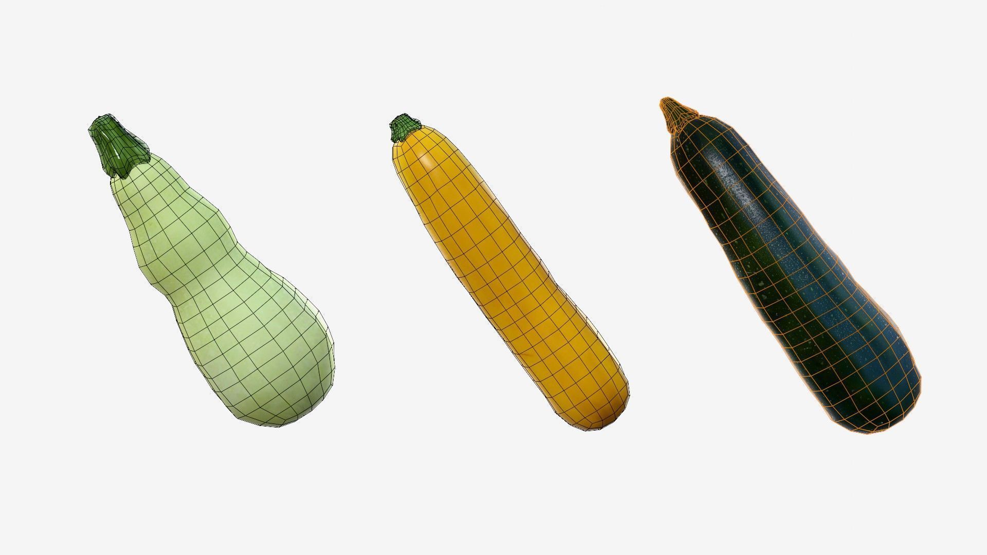Squash Long Low-poly 3D model_27