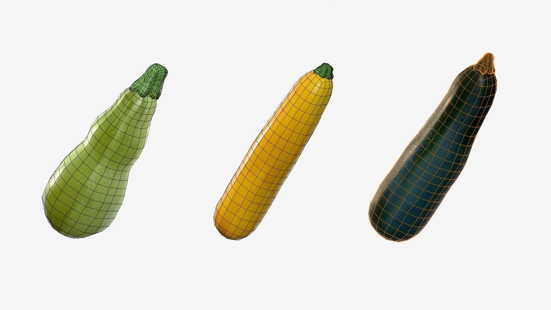 Squash Long Low-poly 3D model_39