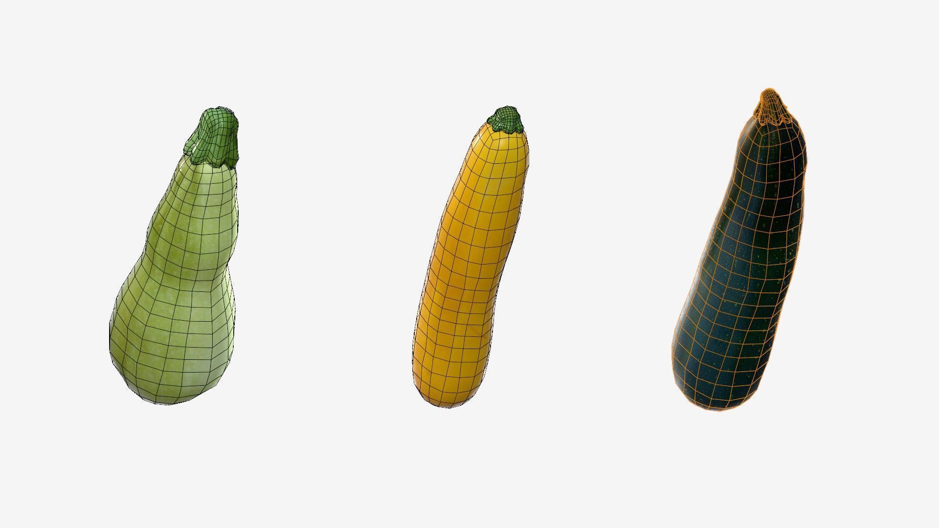 Squash Long Low-poly 3D model_22