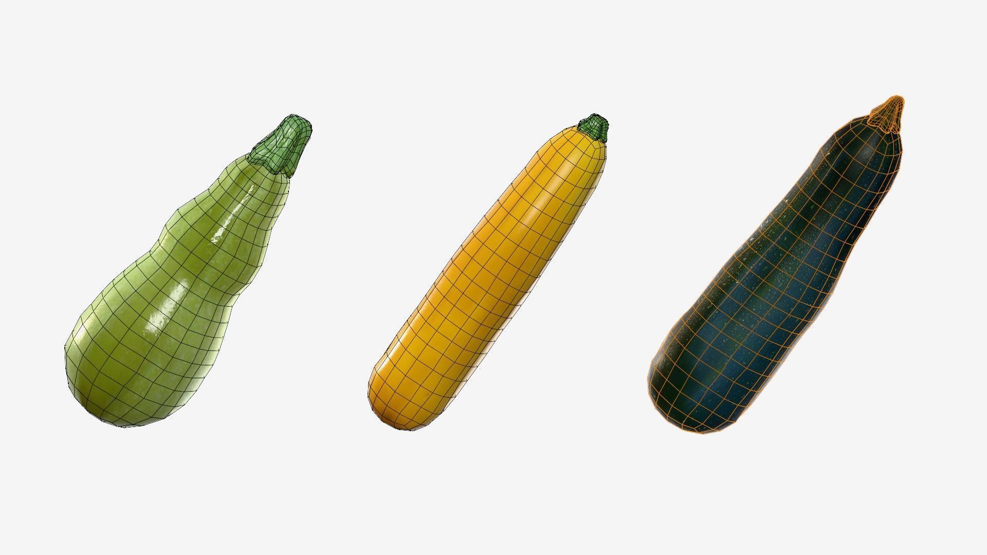 Squash Long Low-poly 3D model_38