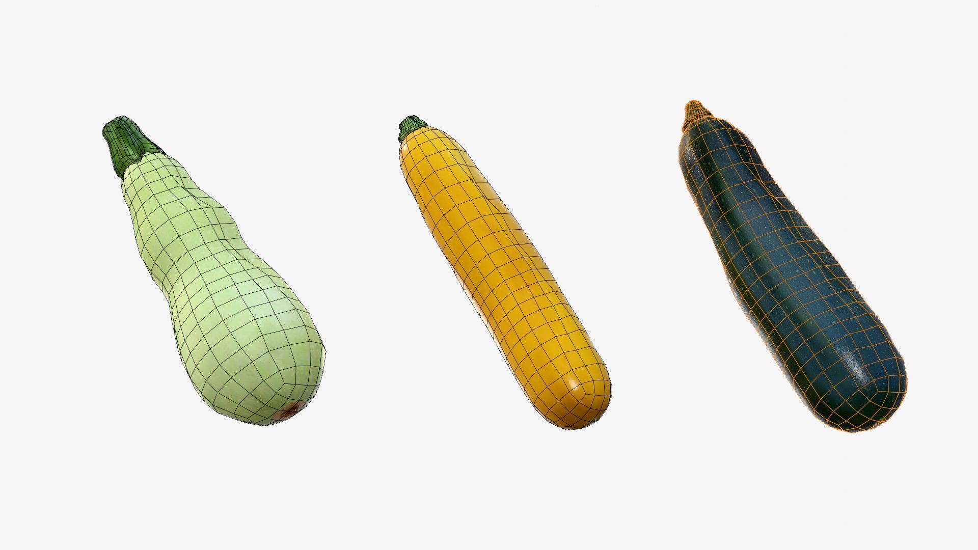 Squash Long Low-poly 3D model_30