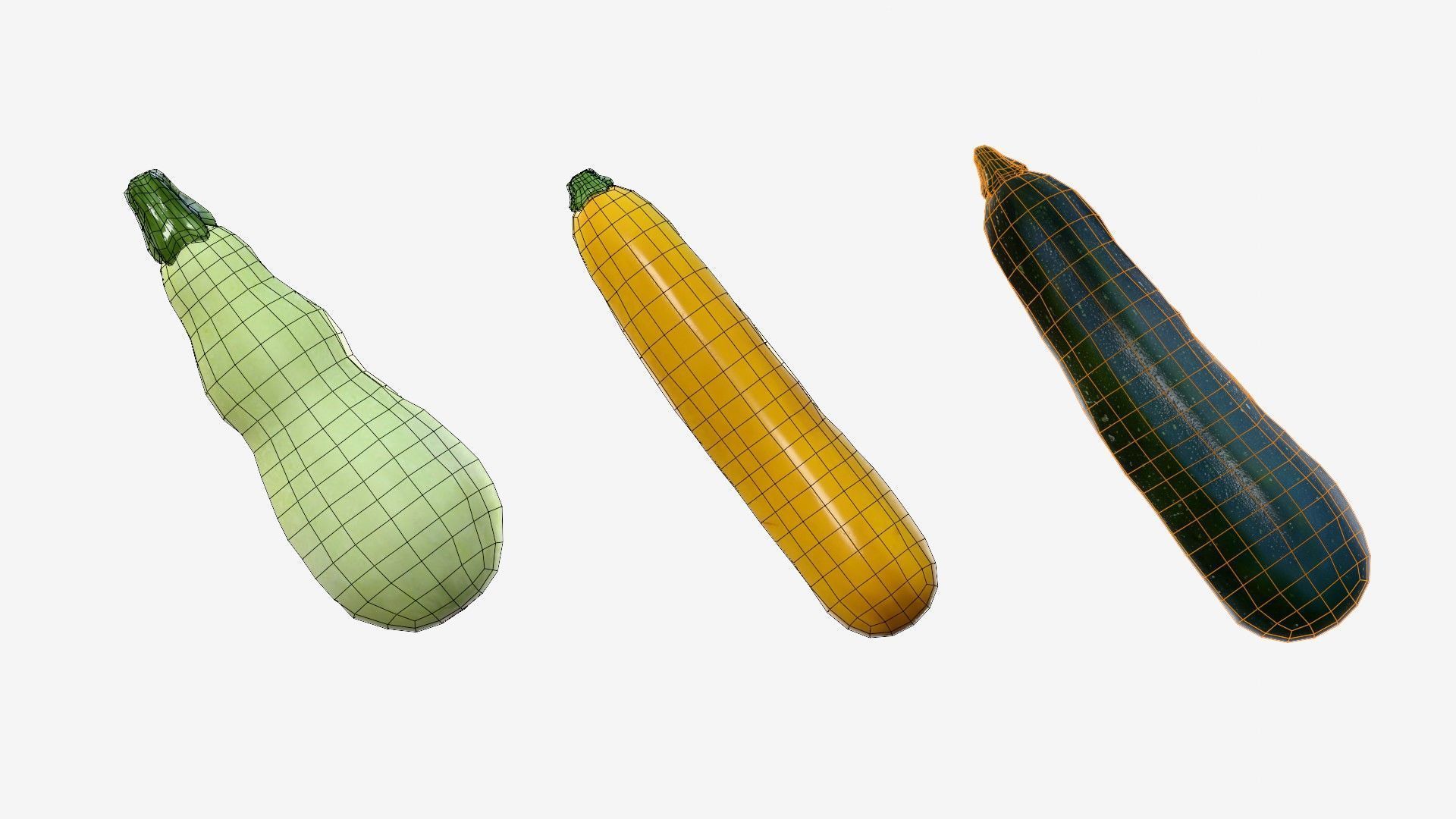 Squash Long Low-poly 3D model_28